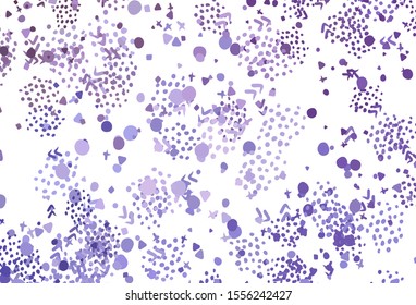Light Purple vector background with abstract shapes. Simple colorful illustration with abstract gradient shapes. Background for a cell phone.