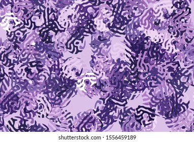 Light Purple vector background with abstract shapes. Colorful chaotic forms with gradient in modern style. Simple design for your web site.