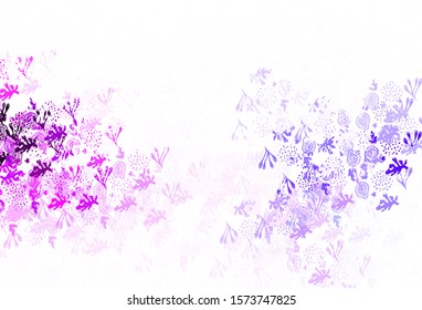 Light Purple vector background with abstract shapes. Decorative design in abstract style with random forms. Best smart design for your business.