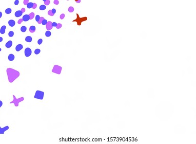 Light Purple vector background with abstract shapes. Illustration with colorful gradient shapes in abstract style. Best smart design for your business.