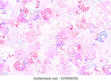 Light Purple vector background with abstract shapes. Decorative design in abstract style with random forms. Background for a cell phone.