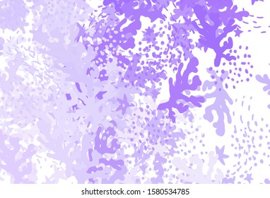 Light Purple vector background with abstract shapes. Decorative design in abstract style with random forms. Best smart design for your business.