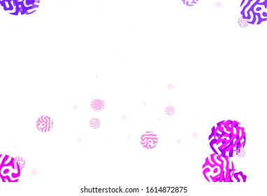 Light Purple vector background with abstract shapes. Colorful chaotic forms with gradient in modern style. Elegant design for wallpapers.