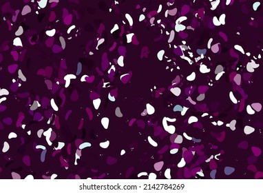 Fondo vectorial púrpura claro con formas abstractas. Coloridas formas caóticas con gradiente de estilo moderno. Diseño sencillo para su sitio web.