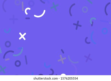 Light Purple vector background with arithmetic signs. Illustration with Numeral symbols on abstract template. Best design a poster, banner of a math college.