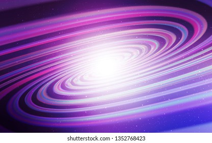 Light Purple vector background with astronomical stars. Glitter abstract illustration with colorful cosmic stars. Pattern for astronomy websites.