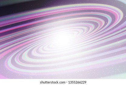 Light Purple vector background with astronomical stars. Shining colored illustration with bright astronomical stars. Pattern for futuristic ad, booklets.