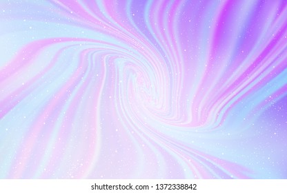 Light Purple vector background with astronomical stars. Glitter abstract illustration with colorful cosmic stars. Pattern for astronomy websites.