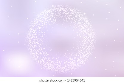 Light Purple vector background with astronomical stars. Blurred decorative design in simple style with galaxy stars. Pattern for astrology websites.