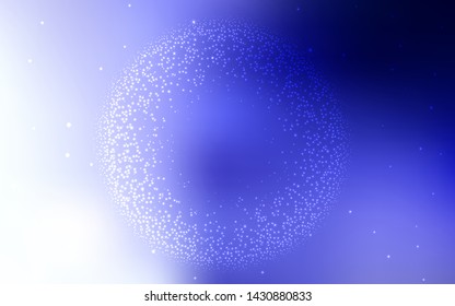 Light Purple vector background with astronomical stars. Blurred decorative design in simple style with galaxy stars. Pattern for astronomy websites.
