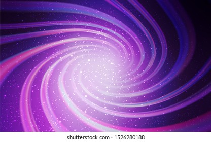 Light Purple vector background with astronomical stars. Blurred decorative design in simple style with galaxy stars. Best design for your ad, poster, banner.