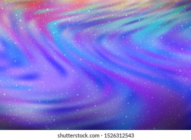 Light Purple vector background with astronomical stars. Blurred decorative design in simple style with galaxy stars. Pattern for futuristic ad, booklets.