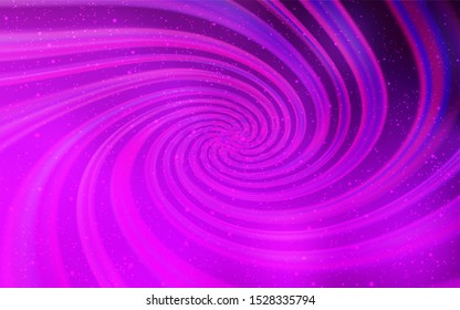 Light Purple vector background with astronomical stars. Space stars on blurred abstract background with gradient. Smart design for your business advert.