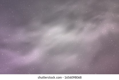 Light Purple vector background with astronomical stars. Glitter abstract illustration with colorful cosmic stars. Best design for your ad, poster, banner.