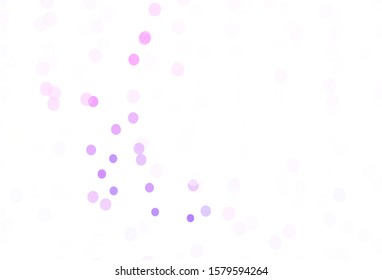 Light Purple vector background with beautiful snowflakes. Shining colorful illustration with snow on abstract template. New year design for poster, banner.