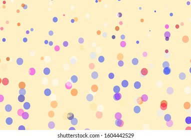 Light Purple vector background with beautiful snowflakes. Shining colorful illustration with snow in christmas style. Pattern for new year ad, booklets.
