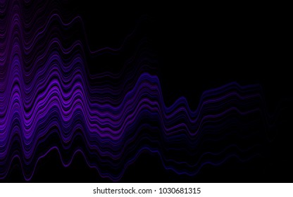 Light Purple vector background with bent ribbons. Creative illustration in halftone marble style with gradient. Textured wave pattern for backgrounds.