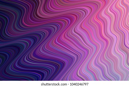 Light Purple vector background with bent lines. Creative illustration in halftone marble style with gradient. New composition for your brand book.