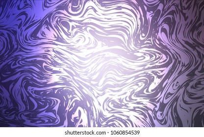 Light Purple vector background with bent ribbons. Shining crooked illustration in marble style. Marble design for your web site.