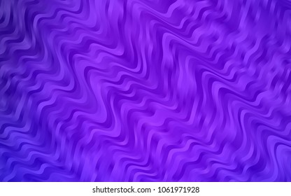 Light Purple vector background with bent ribbons. Glitter abstract illustration with wry lines. The best blurred design for your business.
