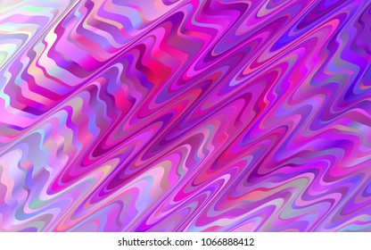 Light Purple vector background with bent lines. Blurred geometric sample with gradient bubbles.  A completely new template for your business design.
