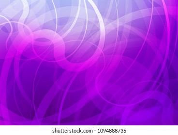 Light Purple vector background with bent lines. Shining illustration, which consist of blurred lines, circles. Pattern for your business design.