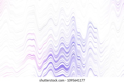 Light Purple vector background with bent lines. Shining illustration, which consist of blurred lines, circles. A completely new template for your business design.