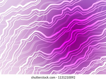 Light Purple vector background with bent ribbons. A completely new color illustration in marble style. The best blurred design for your business.