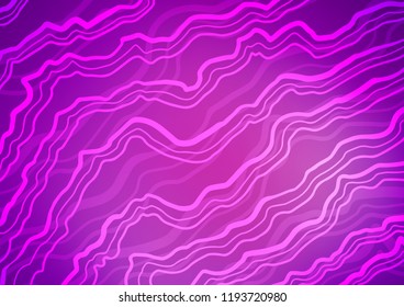 Light Purple vector background with bent ribbons. Geometric illustration in marble style with gradient.  Textured wave pattern for backgrounds.