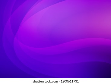 Light Purple vector background with bent ribbons. Modern gradient abstract illustration with bandy lines. Pattern for your business design.