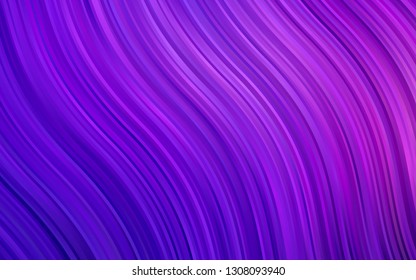Light Purple vector background with bent lines. Creative geometric illustration in marble style with gradient. A completely new template for your business design.