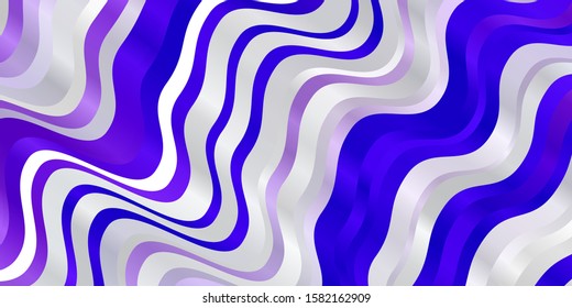 Light Purple vector background with bent lines. Colorful illustration, which consists of curves. Best design for your posters, banners.