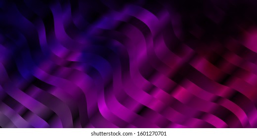Light Purple vector background with bent lines. Colorful illustration with curved lines. Template for your UI design.