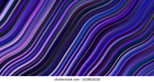 Light Purple vector background with bent lines. Brand new colorful illustration with bent lines. Pattern for busines booklets, leaflets