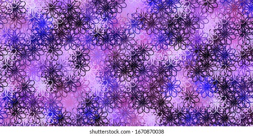 Light Purple vector background with bent lines. Abstract illustration with bandy gradient lines. Smart design for your promotions.