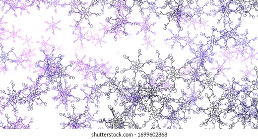 Light Purple vector background with bent lines. Abstract illustration with bandy gradient lines. Pattern for websites, landing pages.