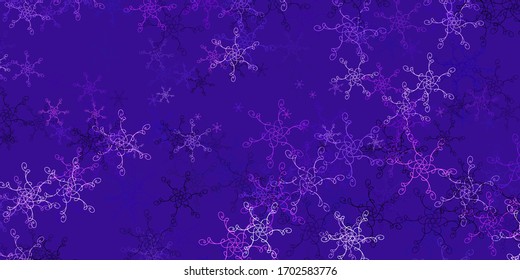 hellvioletter Hintergrund der Vektorillustration mit verbogenen Linien. Abstrakte Illustration mit bandy Farbverlauf-Linien. Muster für Webseiten, Landing-Seiten.