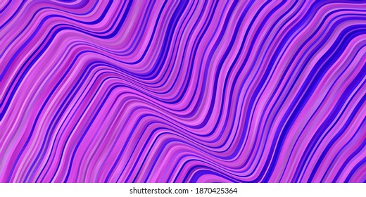 Light Purple vector background with bent lines. Abstract illustration with gradient bows. Smart design for your promotions.
