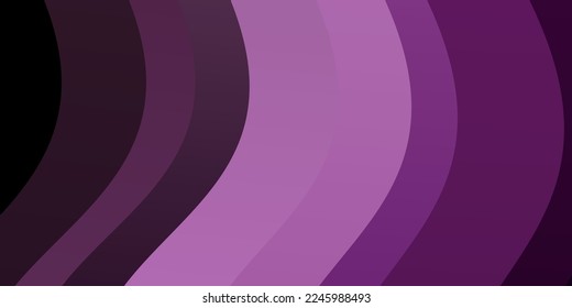 Fondo vector claro púrpura con líneas dobladas. Ilustración abstracta con arcos de gradiente. Diseño para su promoción comercial.