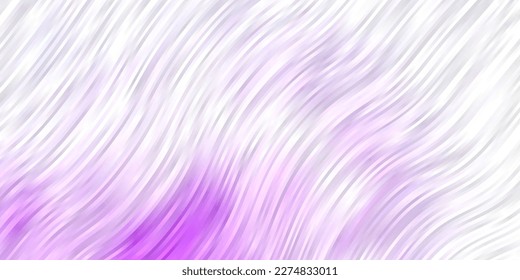 Light Purple vector background with bent lines. Colorful geometric sample with gradient curves.  Pattern for booklets, leaflets.