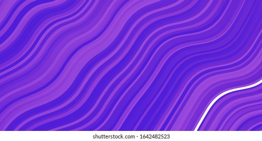 Light Purple vector background with bows. Brand new colorful illustration with bent lines. Pattern for ads, commercials.