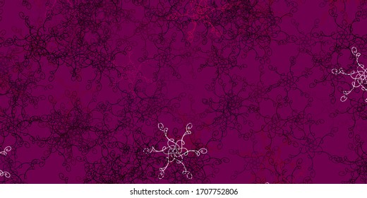 Light Purple vector background with bows. Bright sample with colorful bent lines, shapes. Best design for your posters, banners.