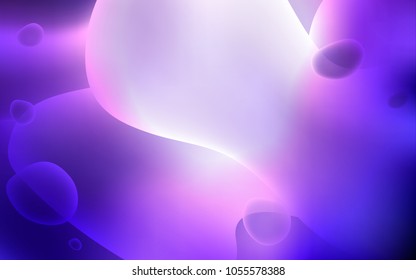 Light Purple vector background with bubble shapes. A vague circumflex abstract illustration with gradient. The best blurred design for your business.