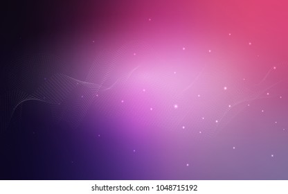 Light Purple vector background with bubbles. Modern abstract illustration with colorful water drops. The pattern can be used for aqua ad, booklets.