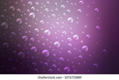 Light Purple vector background with bubbles. Beautiful colored illustration with blurred circles in nature style. The pattern can be used for beautiful websites.