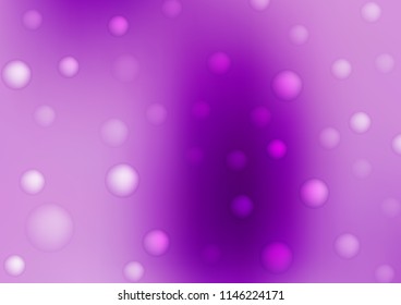 Light Purple vector background with bubbles. Modern abstract illustration with colorful water drops. Completely new template for your brand book.