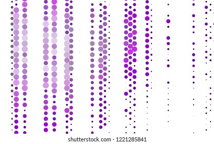 Light Purple vector background with bubbles. Illustration with set of shining colorful abstract circles. Design for business adverts.