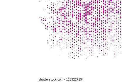 Light Purple vector background with bubbles. Illustration with set of shining colorful abstract circles. Template for your brand book.