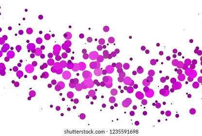 Light Purple vector background with bubbles. Modern abstract illustration with colorful water drops. Design for business adverts.
