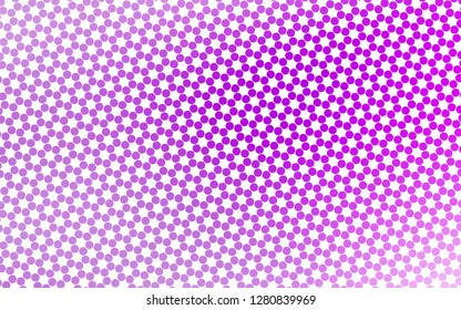 Light Purple vector background with bubbles. Abstract illustration with colored bubbles in nature style. Pattern of water, rain drops.